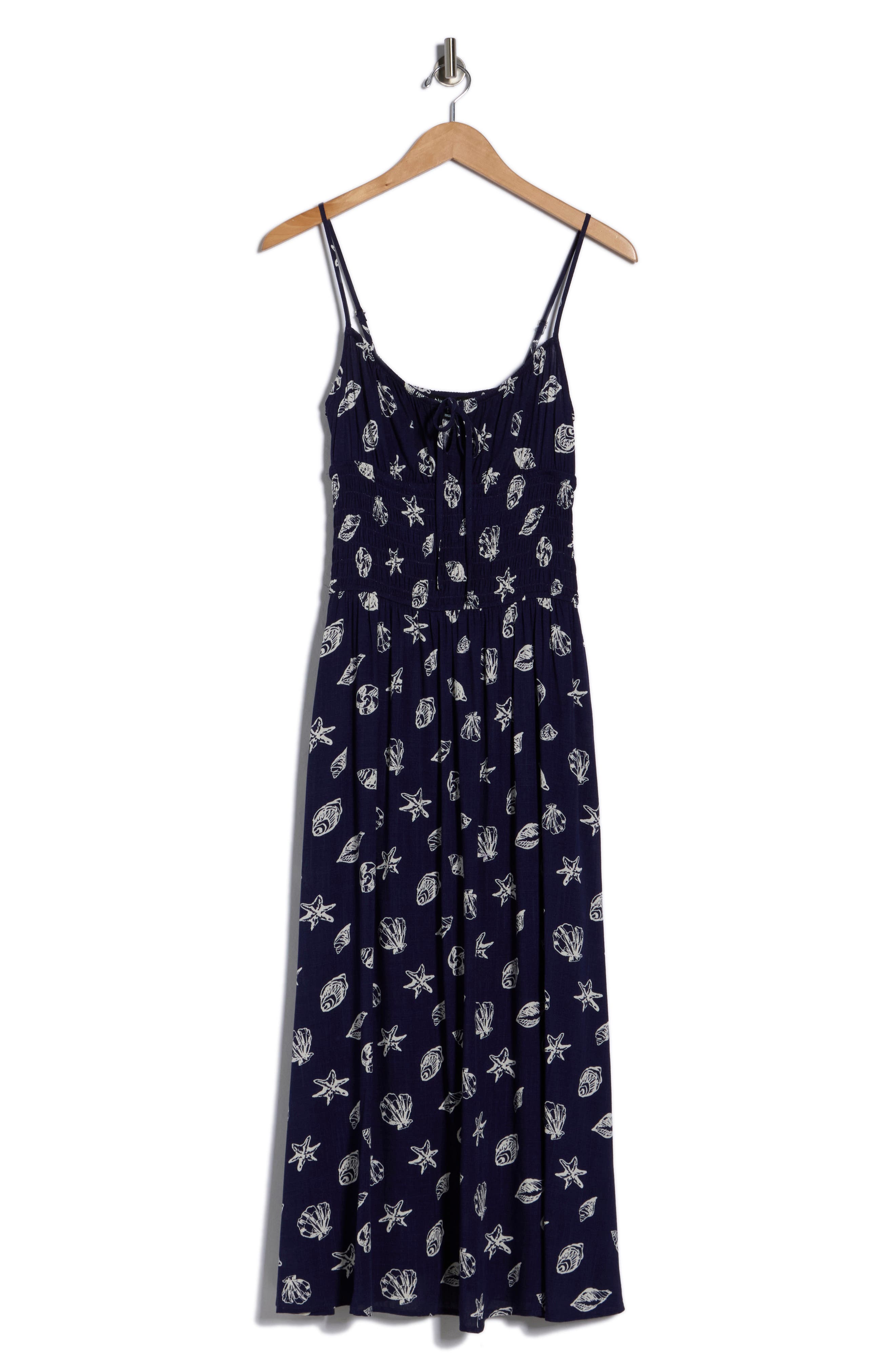 Blu Pepper Shell Print Midi Sundress