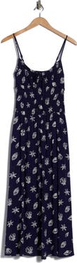 Blu Pepper Shell Print Midi Sundress