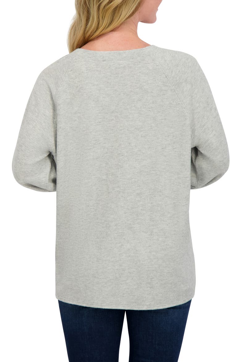 V-Neck High-Low Pullover, Alternate, color, LIGHT HEATHER GREY