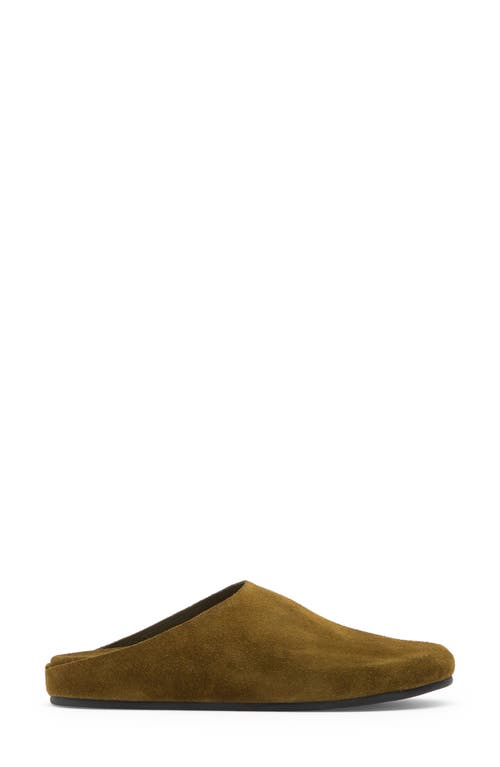 Jeffrey Campbell Content Suede Clog In Olive Suede