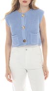 RAIN AND ROSE Button Knit Vest