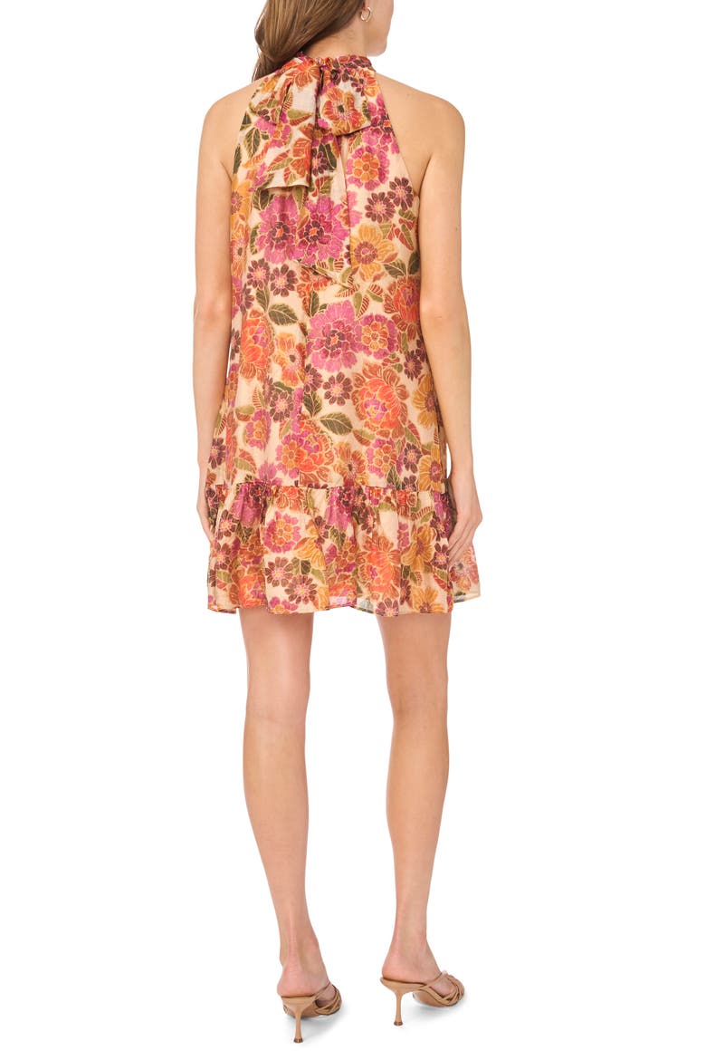 Ruffle Halter Dress, Alternate, color, CREAM MULTI
