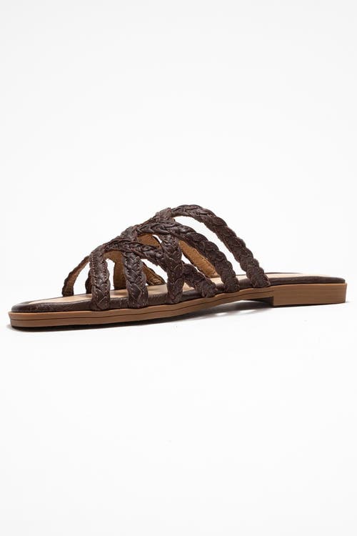 Forever & Always Shoes Alisha Leather Slide Sandal In Multi