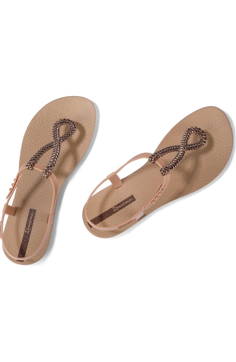 Ipanema Twisted Sandal, Alternate, color, Beige/ Bronze