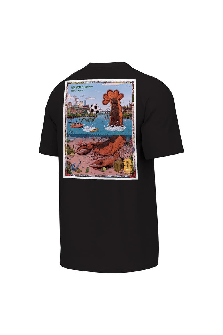Men's Outerstuff Black 2026 FIFA World Cup Boston Host City Poster Graphic T-Shirt, Alternate, color, Black