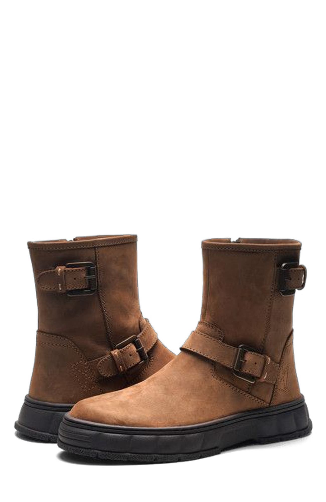 Ranger Biker Boot, Alternate, color, Tobacco Nubuck