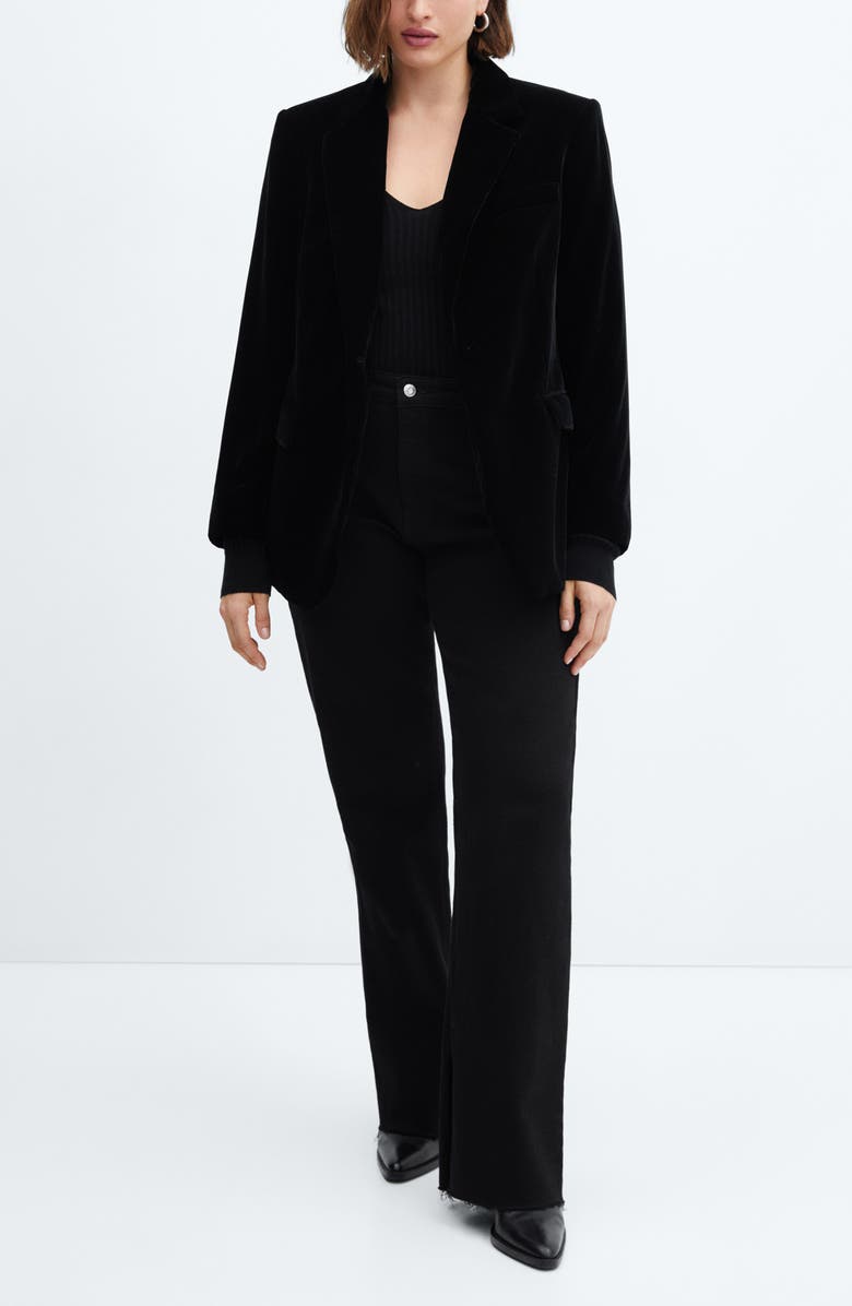 MANGO Velvet Blazer, Alternate, color, 