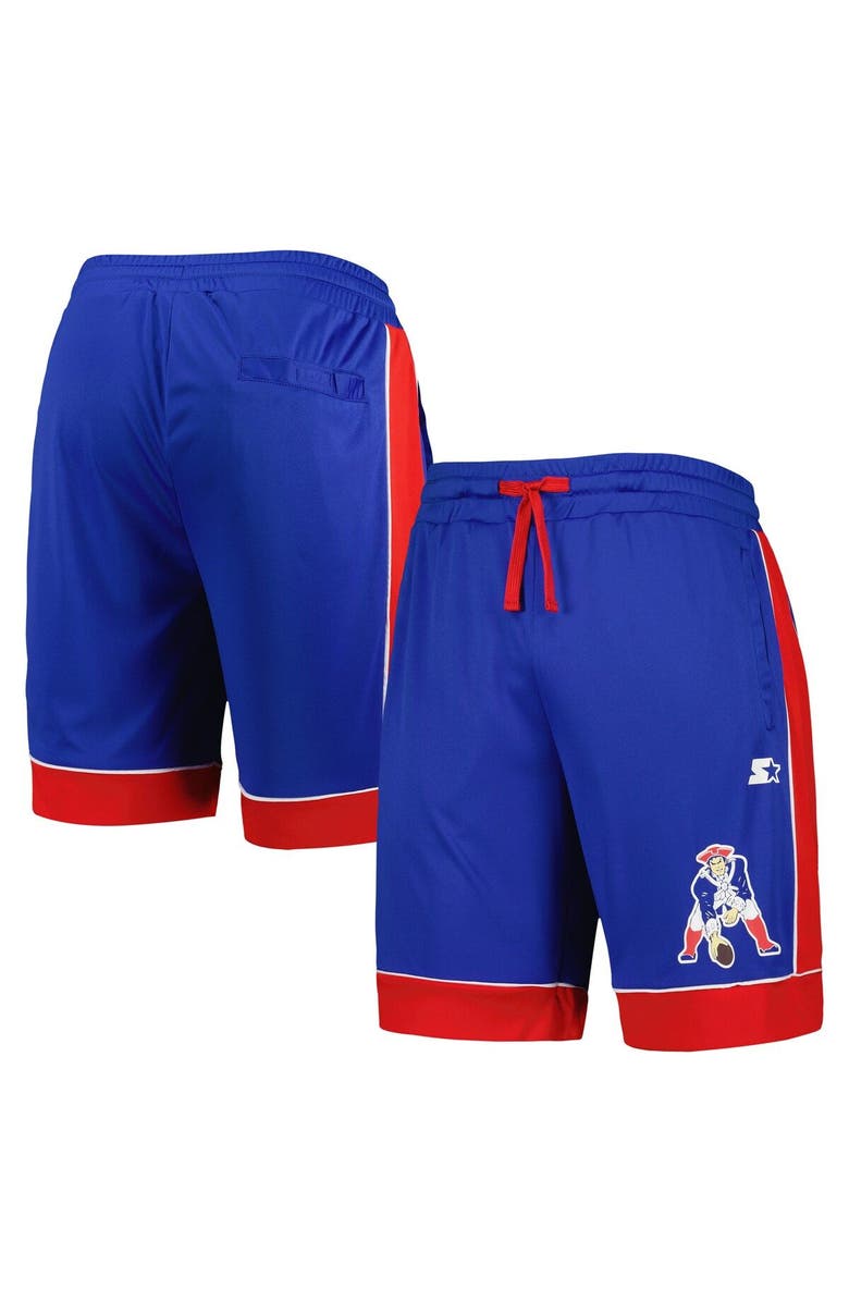 STARTER Men's Starter Royal/Red New England Patriots Fan Favorite Fashion Shorts, Main, color,