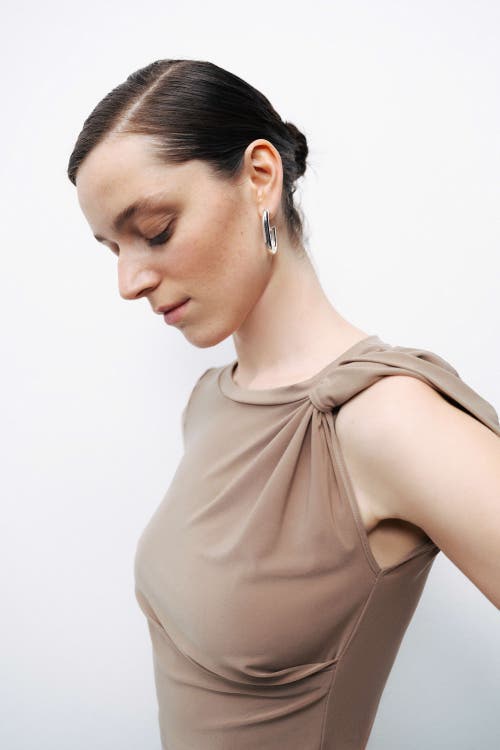 NOCTURNE NOCTURNE CROP TOP WITH TWISTED DETAIL