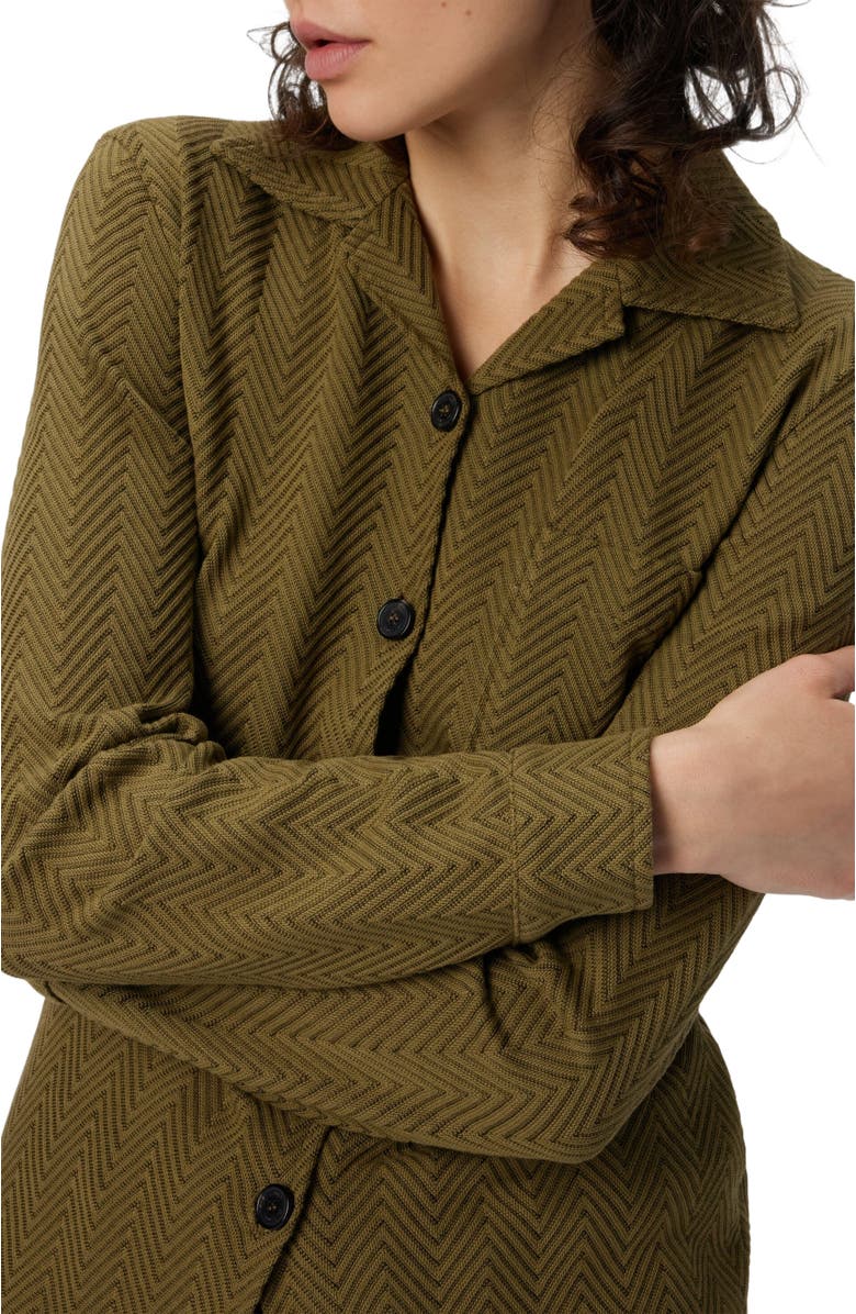 Missoni Slim Shirt With Zigzag Pattern, Alternate, color, Green