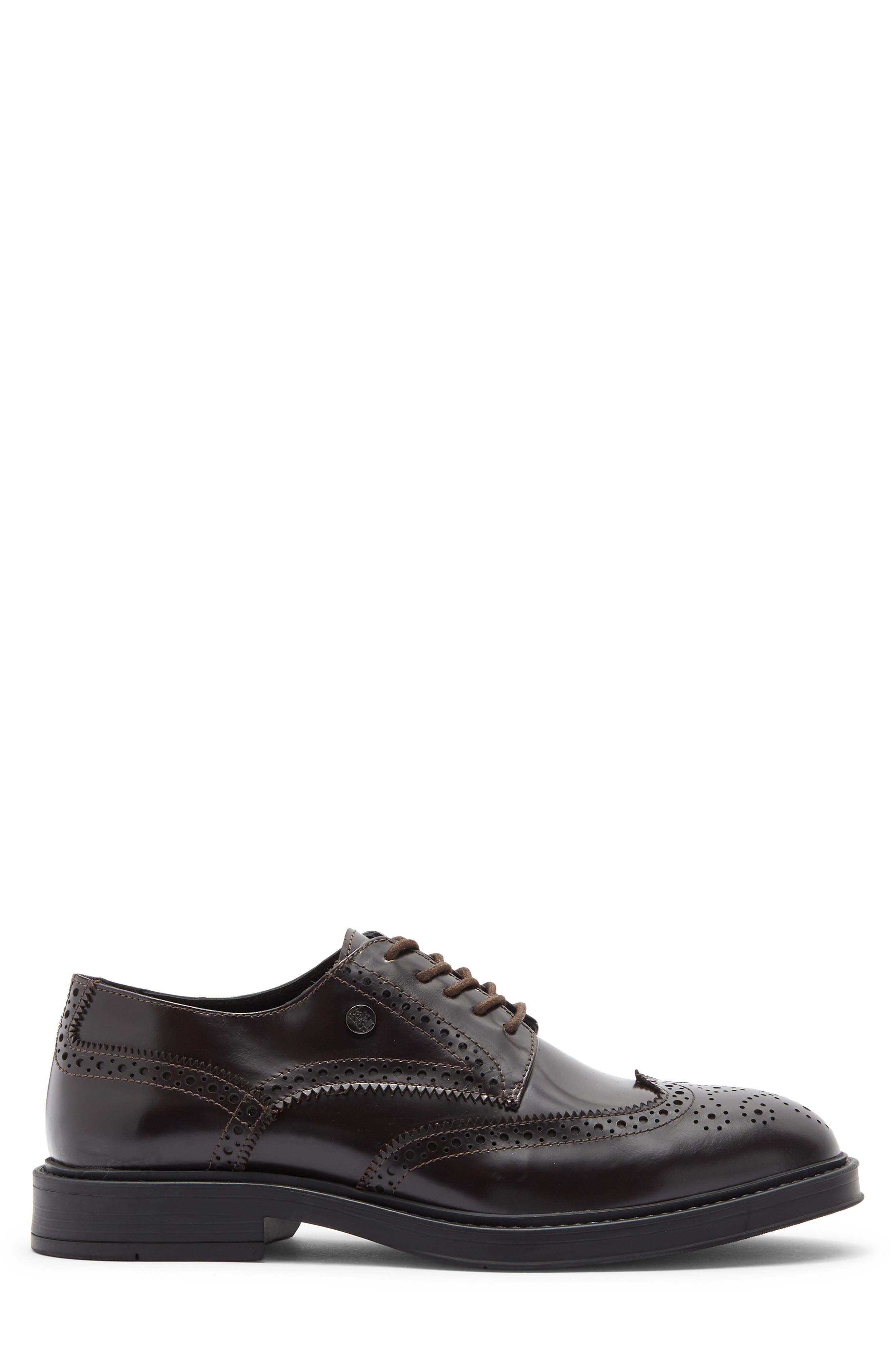 Crip Wingtip Derby, Alternate, color, DARK BROWN