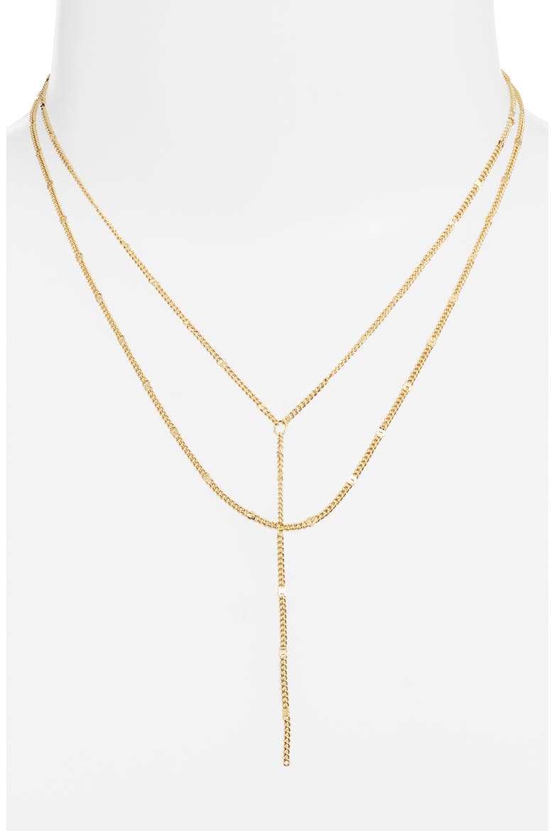 Demi Fine Layered Y-Necklace, Alternate, color, GOLD