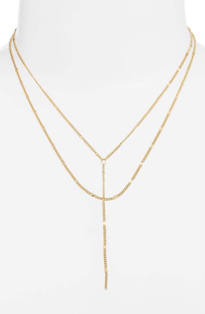 Chelsea28 Demi Fine Layered Y-Necklace, Alternate, color, Gold