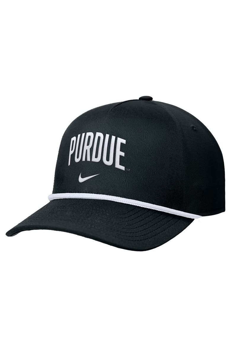 Men's Nike Black Purdue Boilermakers Rise Adjustable Hat, Main, color, Black