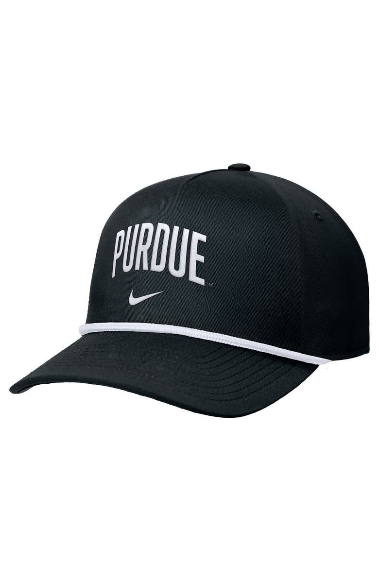 Nike Men's Nike Black Purdue Boilermakers Rise Adjustable Hat, Main, color, Black