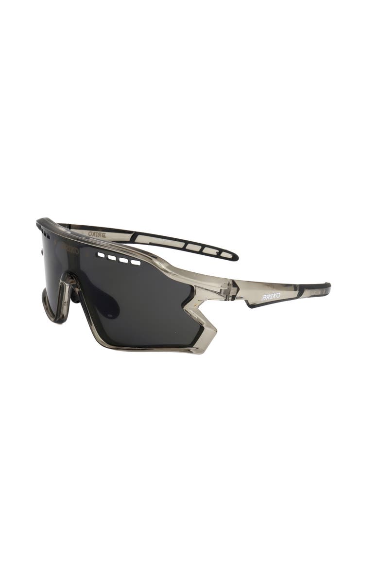 Shield Sport Sunglasses, Alternate, color, Crystal Smoke Shiny