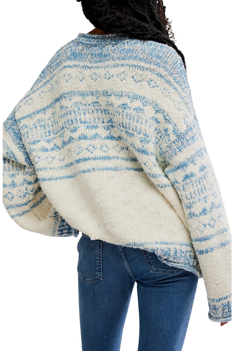 Dani Oversize Cotton Blend Sweater, Alternate, color, CLOUD COMBO