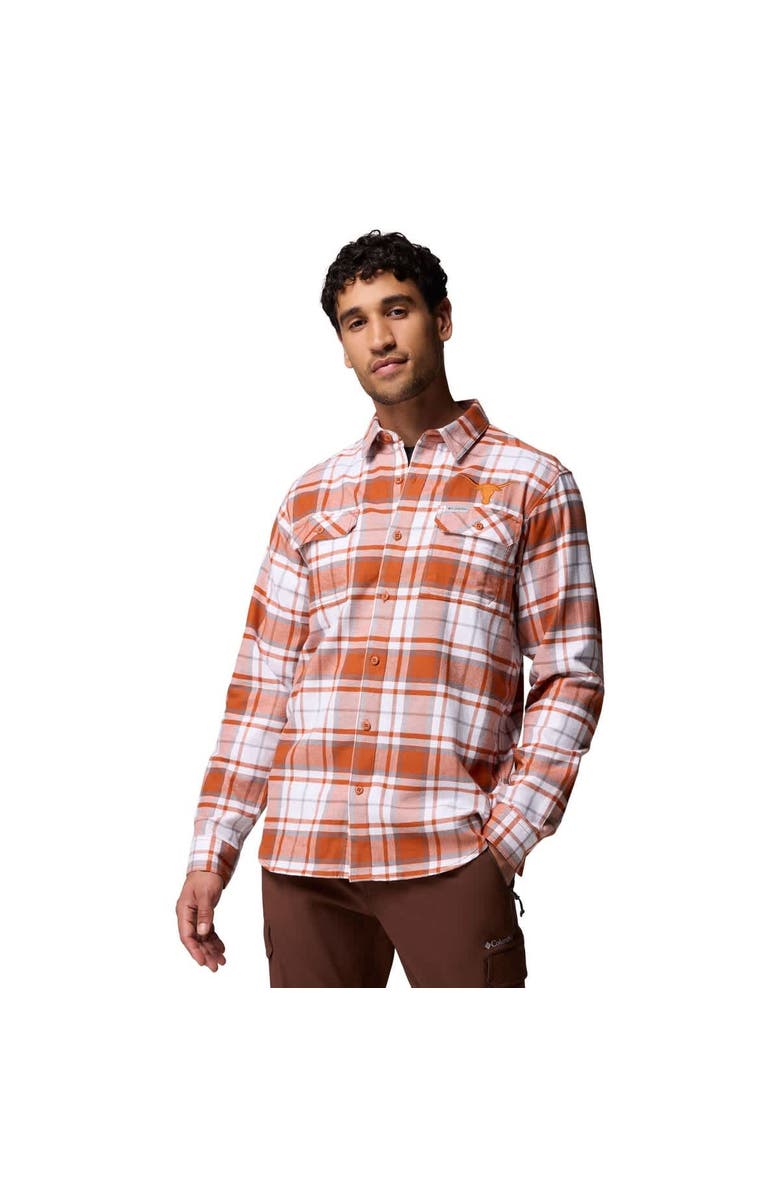 Columbia Men's Columbia  Texas Orange Texas Longhorns Flare Gun Omni-Wick Flannel Long Sleeve Button-Up Shirt, Main, color, Orange