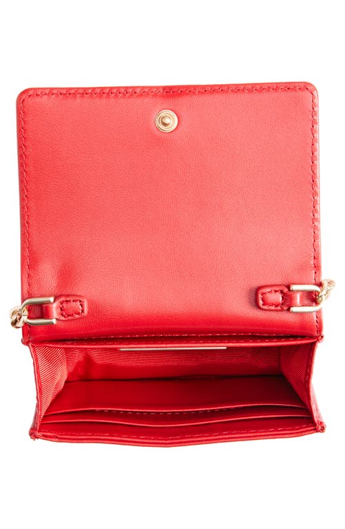 Valentino By Mario Valentino Tiny Leather Crossbody Bag In Red