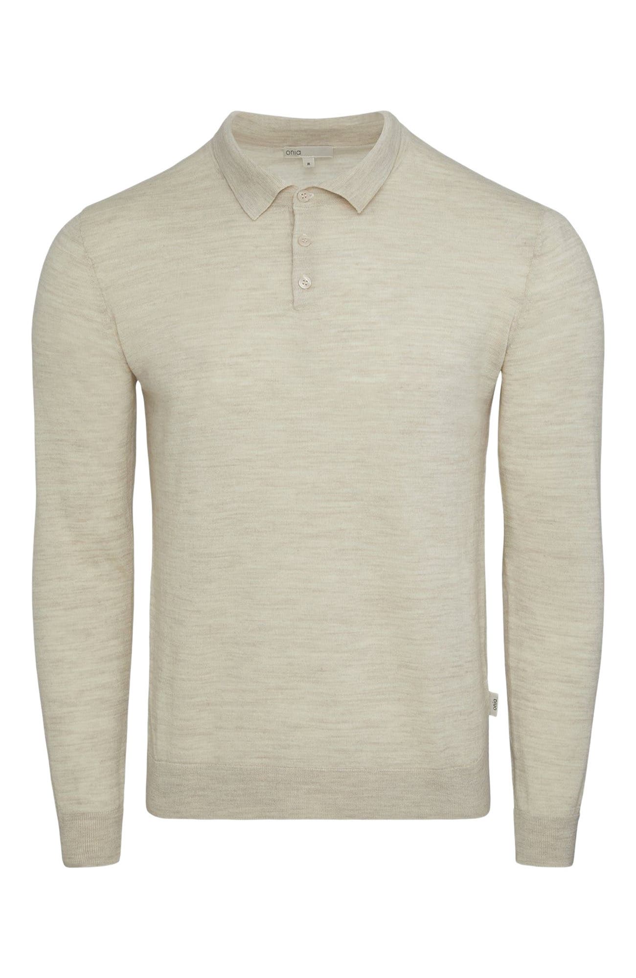 Long Sleeve Extra Fine Merino Wool Polo - image 4