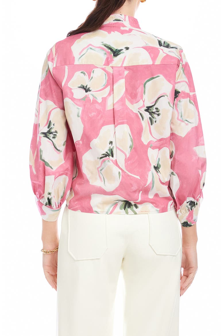 Sawyer Tie Front Top, Alternate, color, FLORAL PRINT