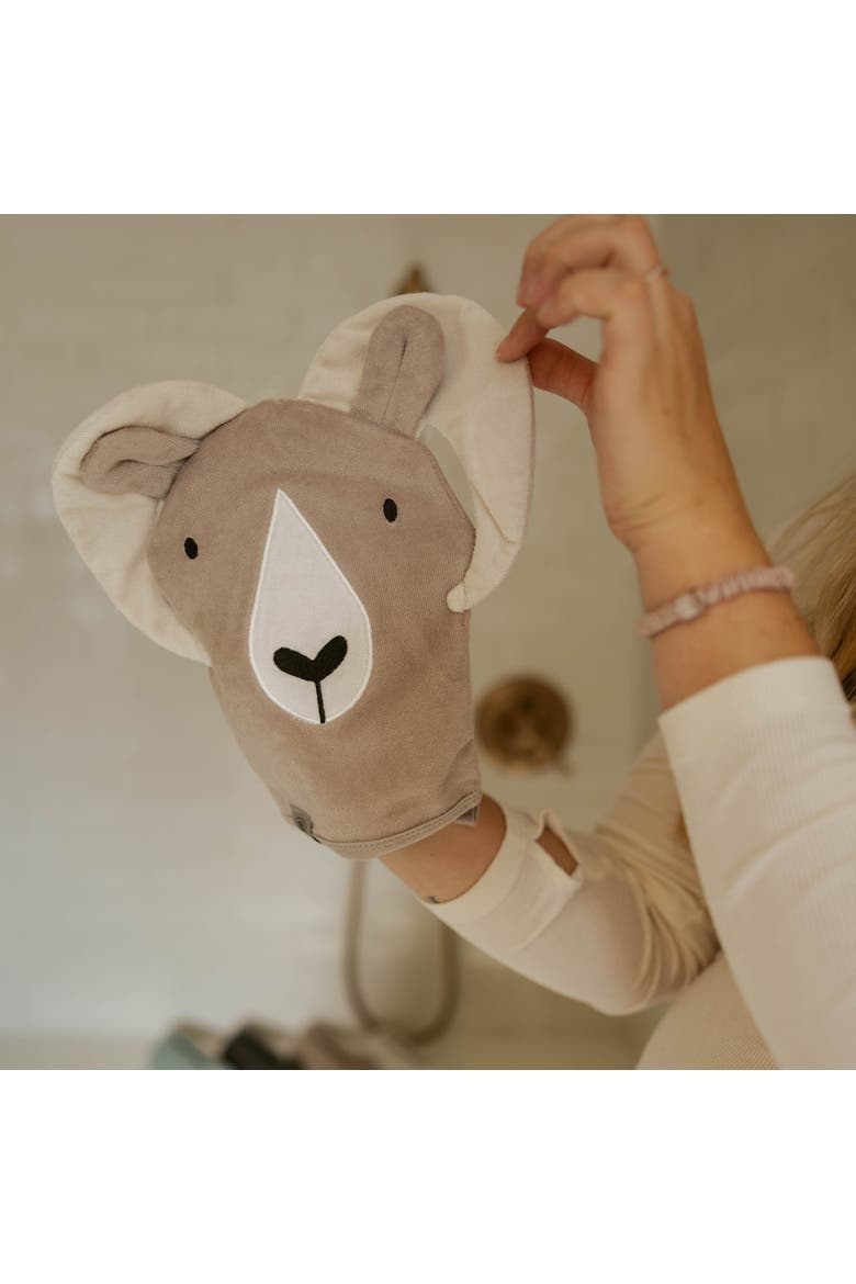 Washcloth Critter Mitt, Alternate, color, Llama