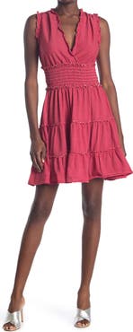MAX STUDIO Sleeveless Short Smocked Dress
