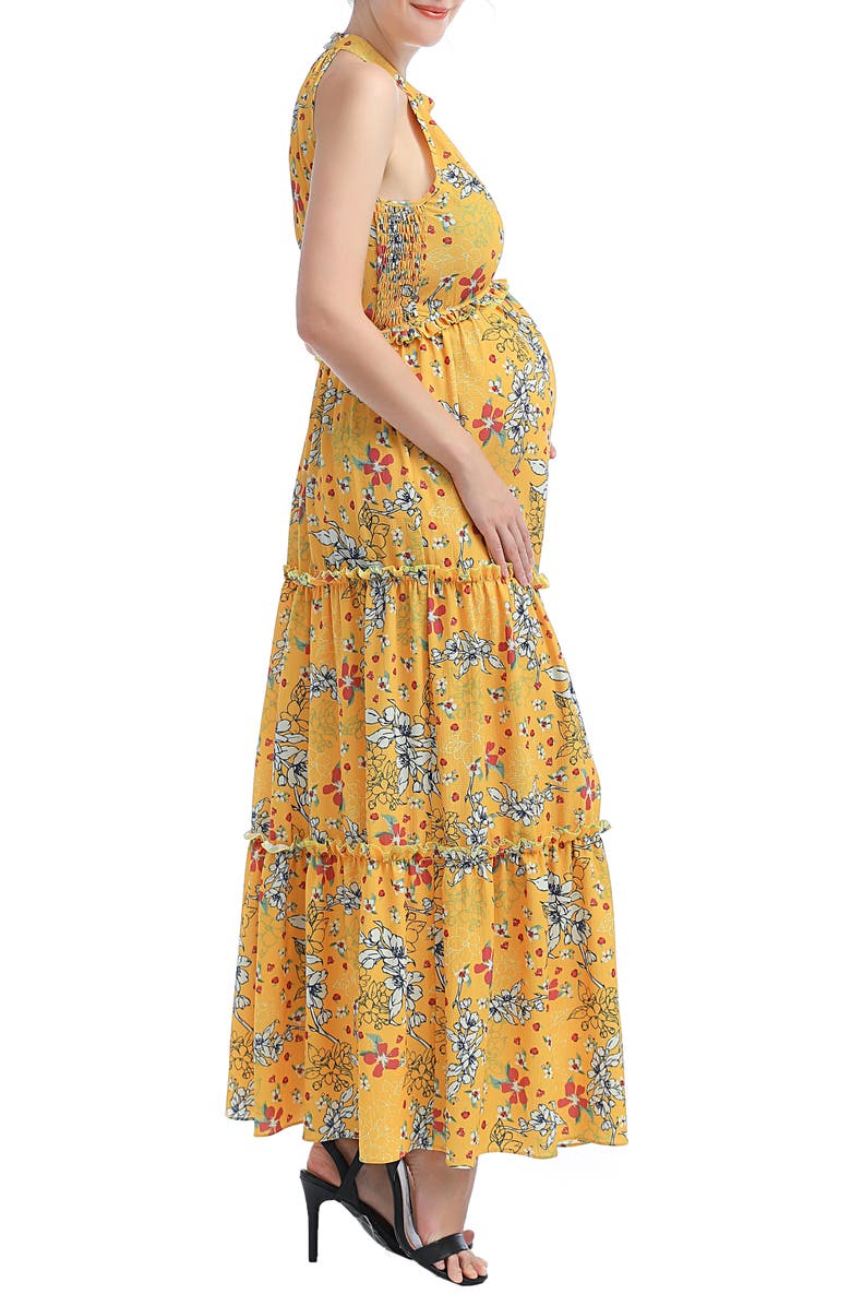 Kimi and Kai Soleil Floral Maternity Maxi Dress, Alternate, color, 