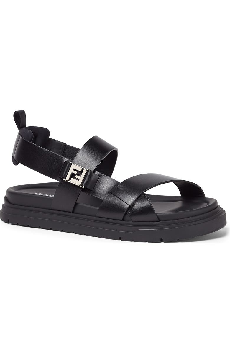 Fendi FF Sandal, Main, color, Nero