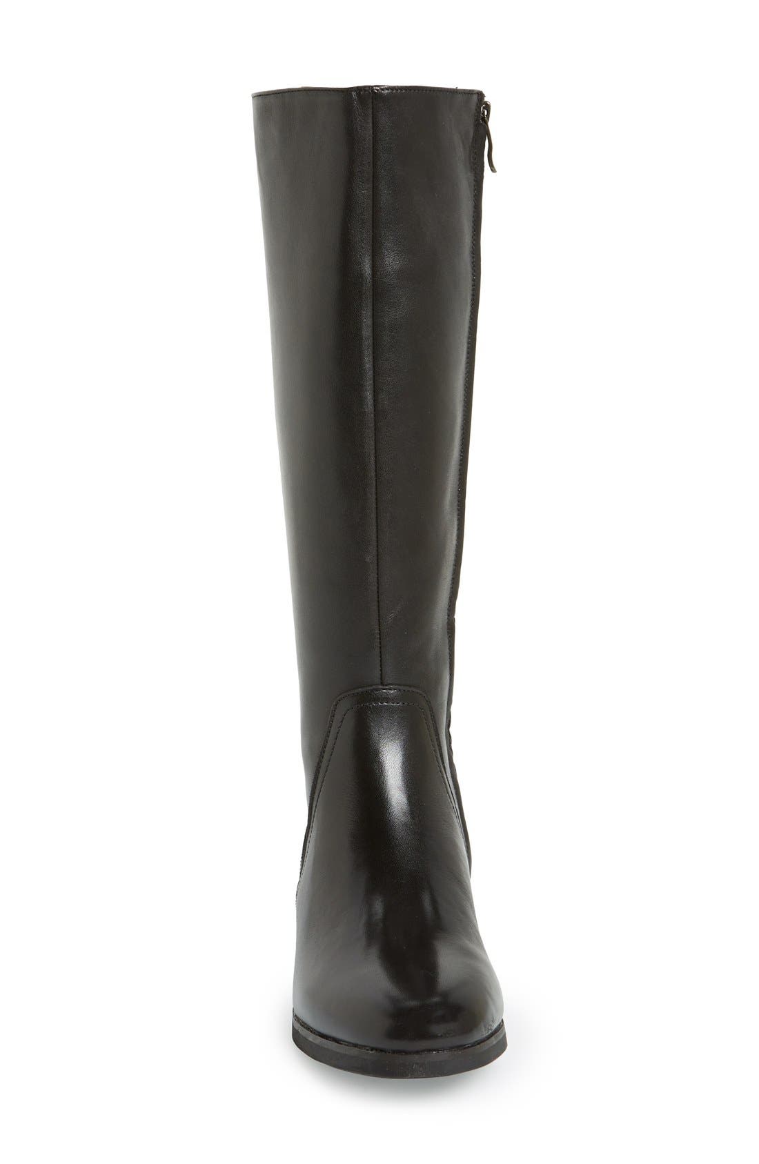 'Liv' Modern Tall Boot, Alternate, color, BLACK