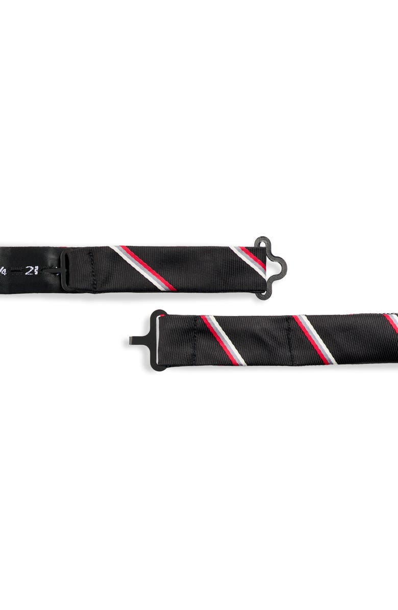 Synrgy by DXL Big & Tall Traditional Striped Bow Tie, Alternate, color, Black