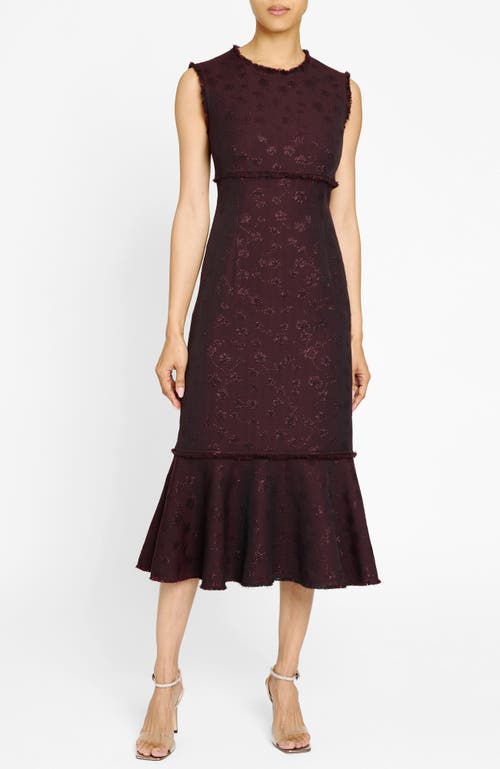 Santorelli Andi Midi Sheath Dress In Purple