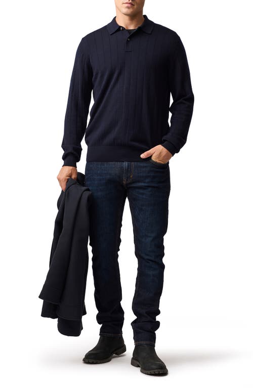 Rodd & Gunn Murdoch Merino Wool Polo In Blue