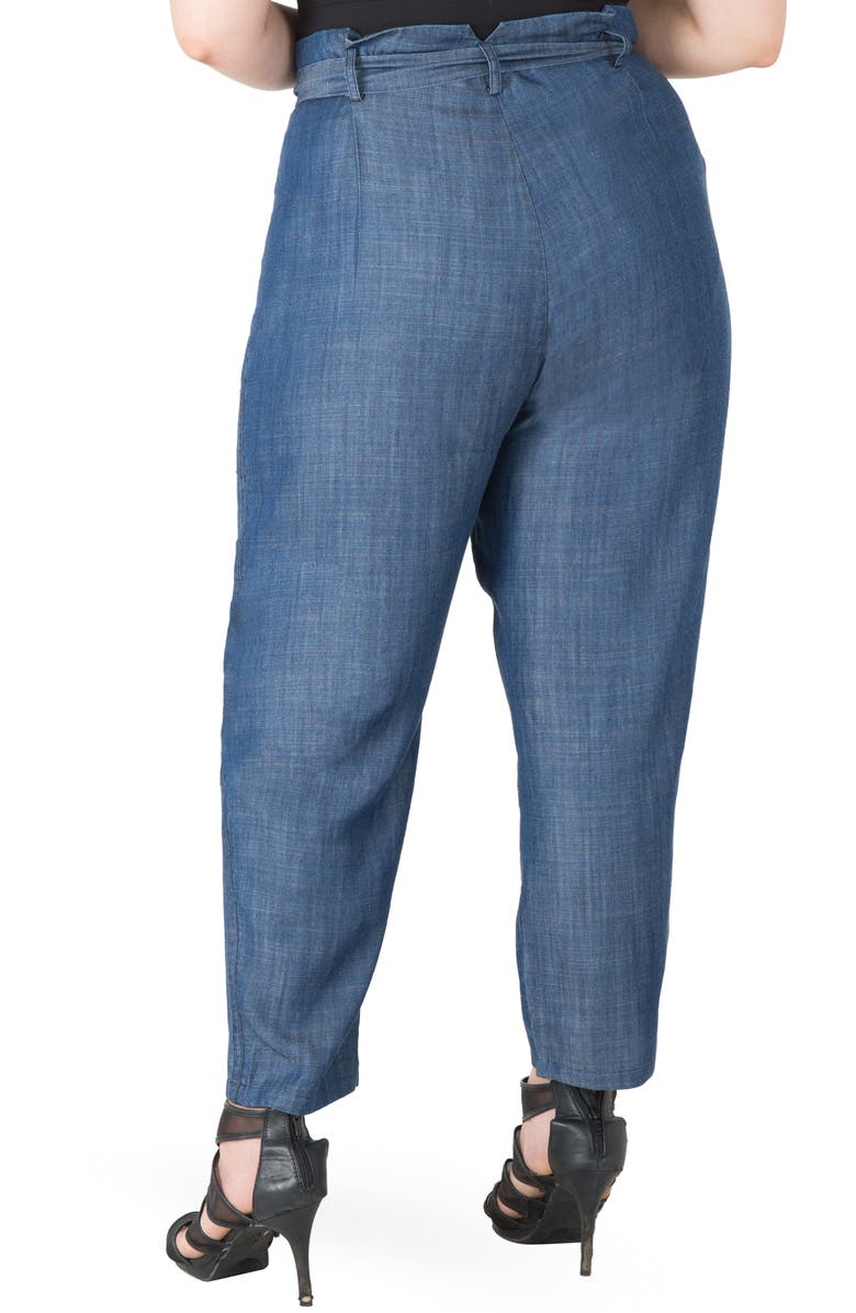 Standards & Practices Marina Belted Paperbag Waist Pants, Alternate, color, 