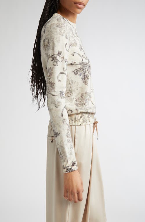 Herno Wool Jumper With Floral Pattern In Animal Print