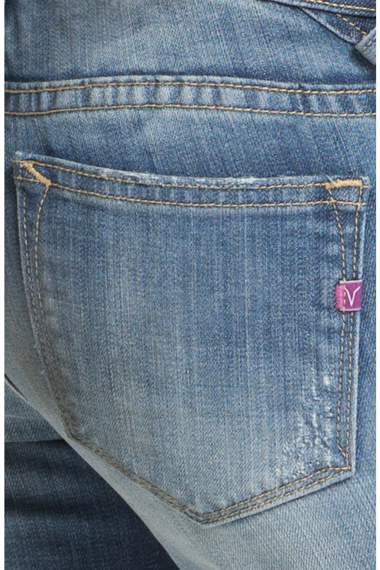 Destroyed Skinny Jeans, Alternate, color, MEDIUM WASH