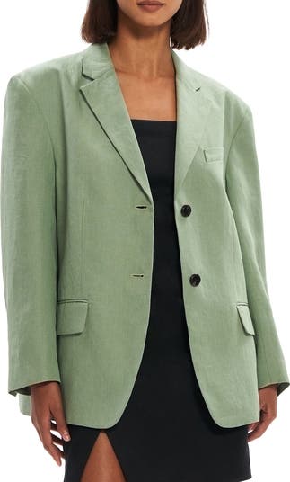Theory Galena Oversize Linen Blazer | Nordstromrack