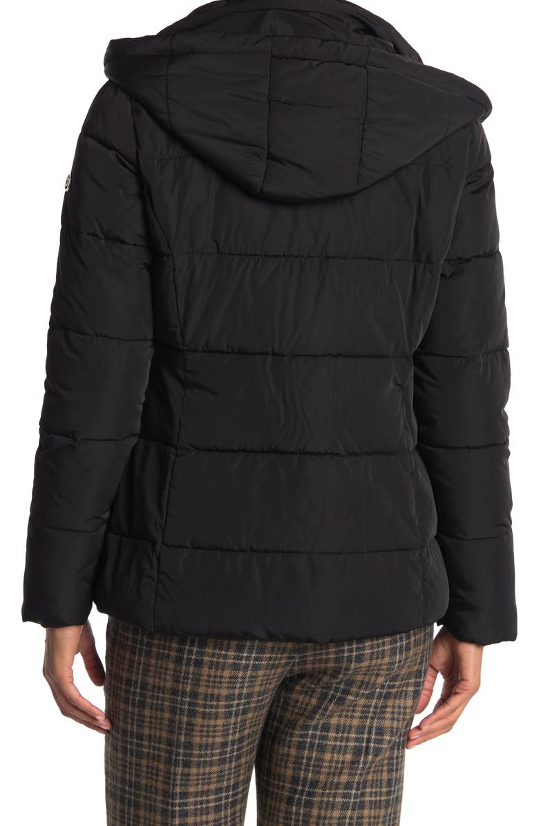 Calvin Klein Hooded Bib Front Puffer Jacket, Alternate, color, 