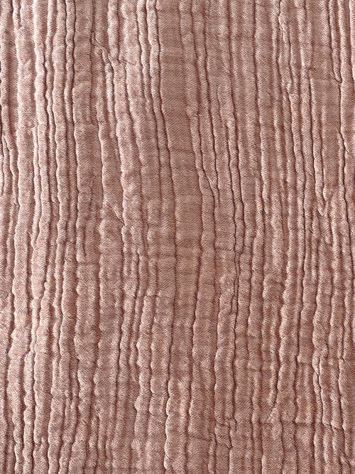 Anaya Crinkled Turkish Cotton Oversized Cuddle Blanket In Terracotta