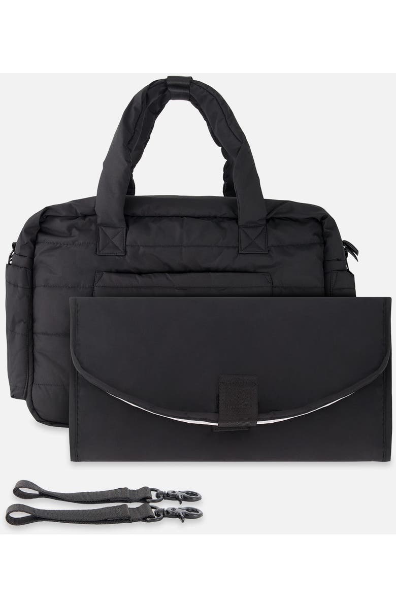 Deux par Deux Water-Repellent Changing Mat Diaper Bag, Alternate, color, Black