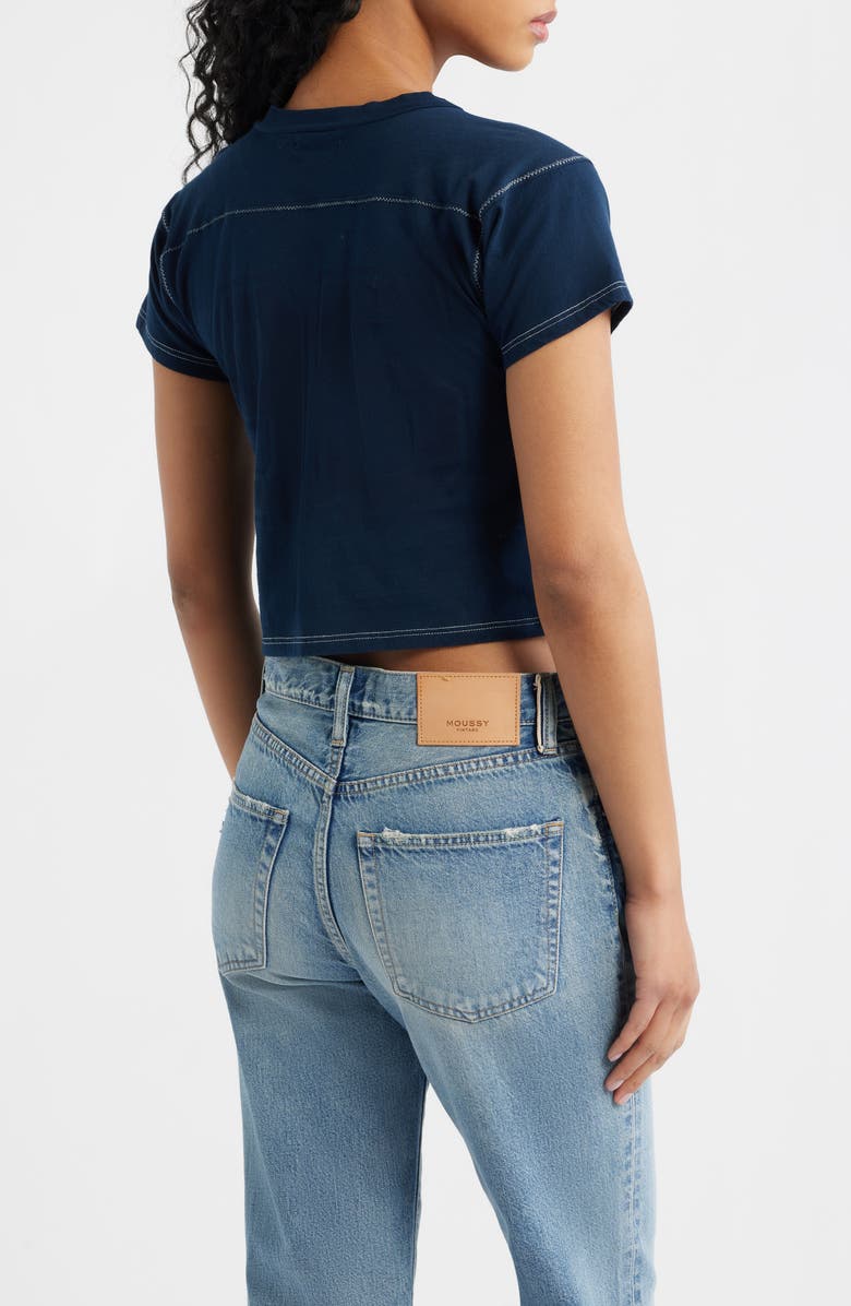 Bella Venice The TLC Crop Graphic T-Shirt, Alternate, color, Navy