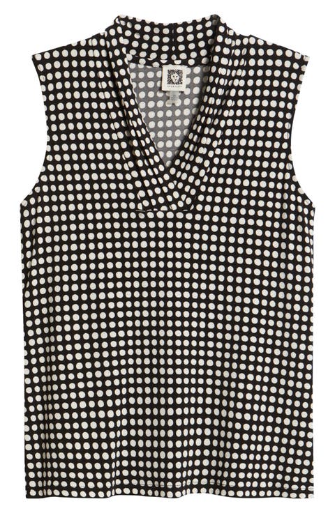 Triple Pleat Sleeveless Top