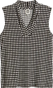 Anne Klein Triple Pleat Sleeveless Top