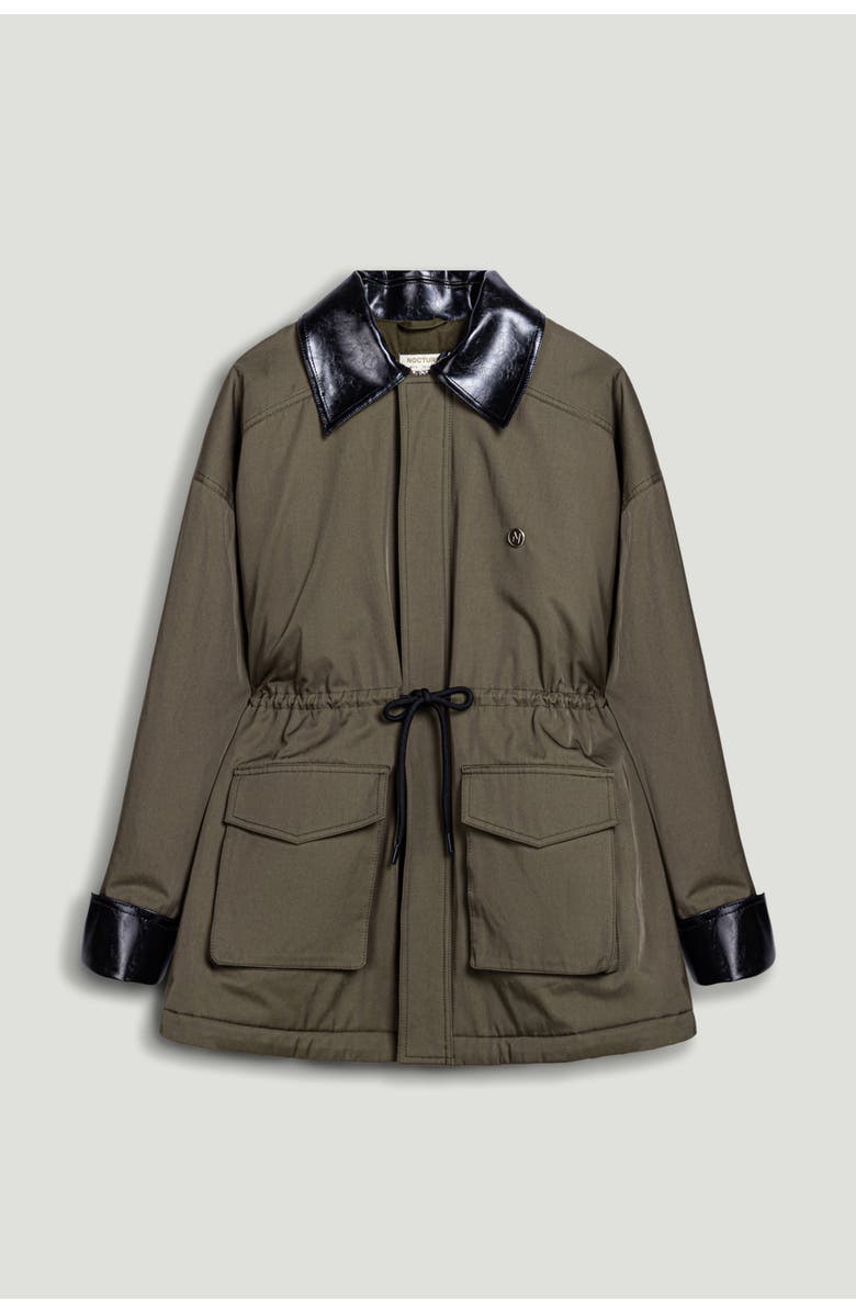 Nocturne Contrast Collar Utility Jacket, Alternate, color, Khaki