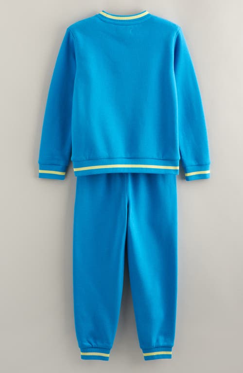 Tucker + Tate Kids' Embroidered Fleece Crewneck Sweatshirt & Joggers Set In Blue