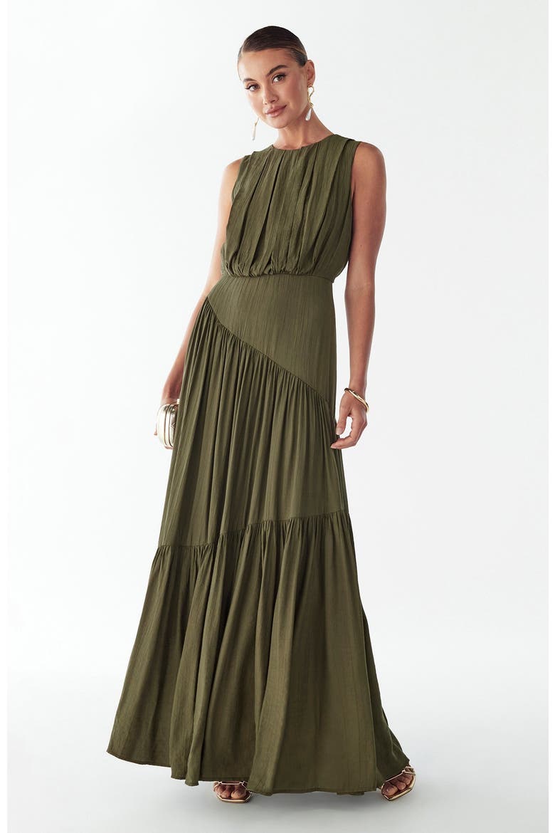 Sally Maxi Dress, Alternate, color, Dark Olive