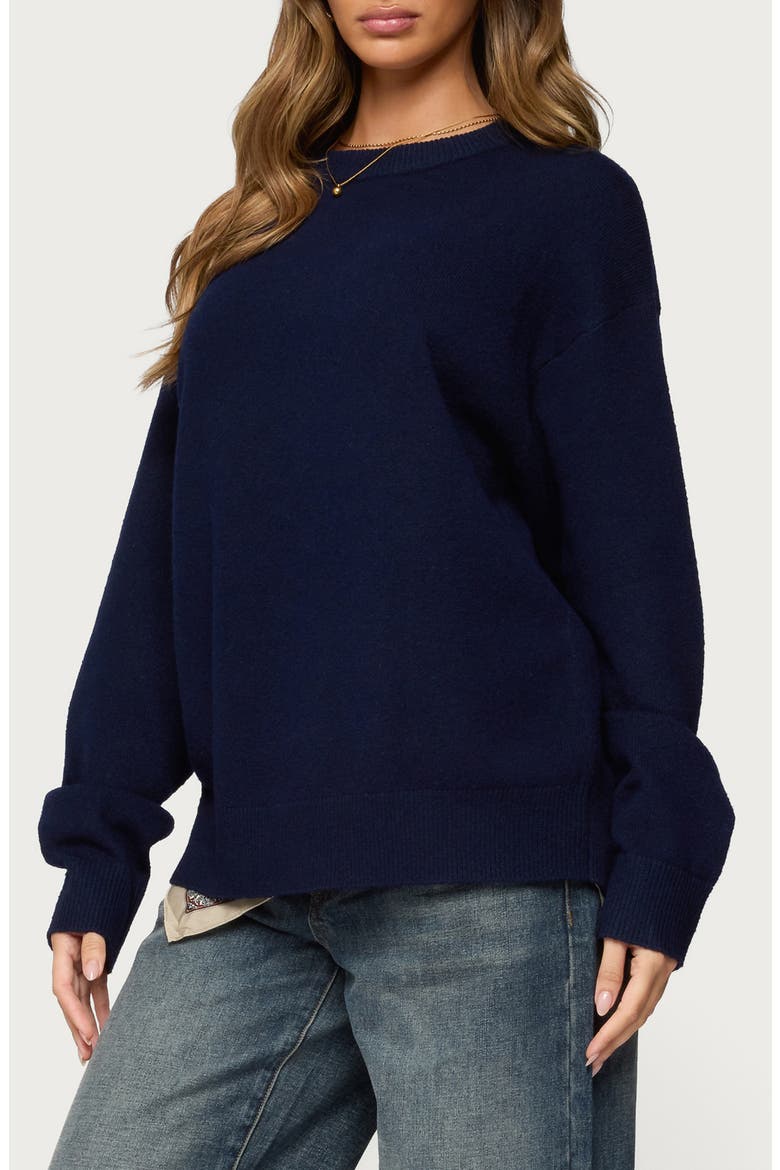 Ximenia Cutout Back Sweater, Alternate, color, NAVY