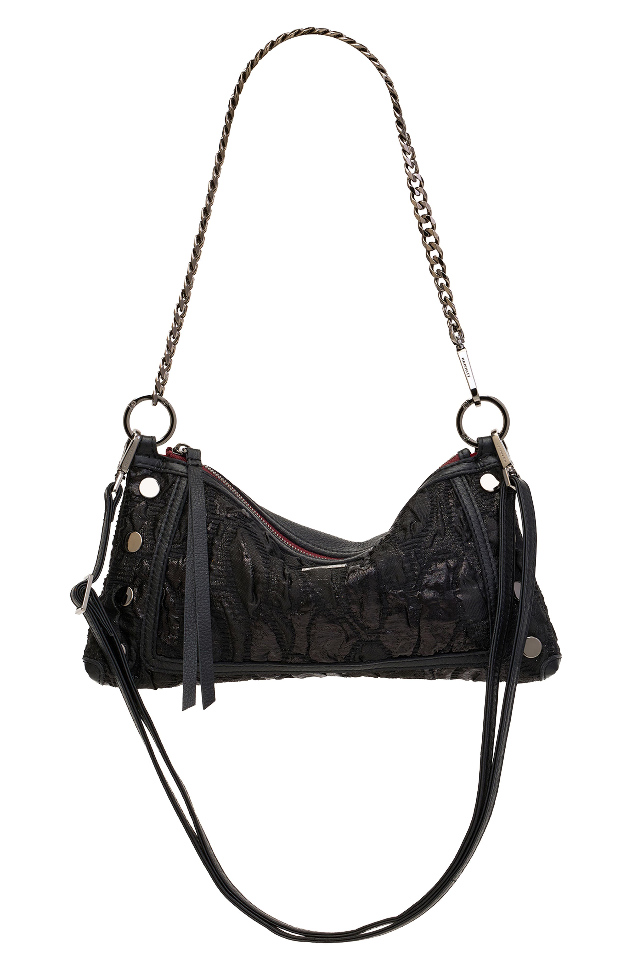 HAMMITT Kyle Leather Shoulder Bag, Alternate, color, Midnight Marquise/ Gunmetal