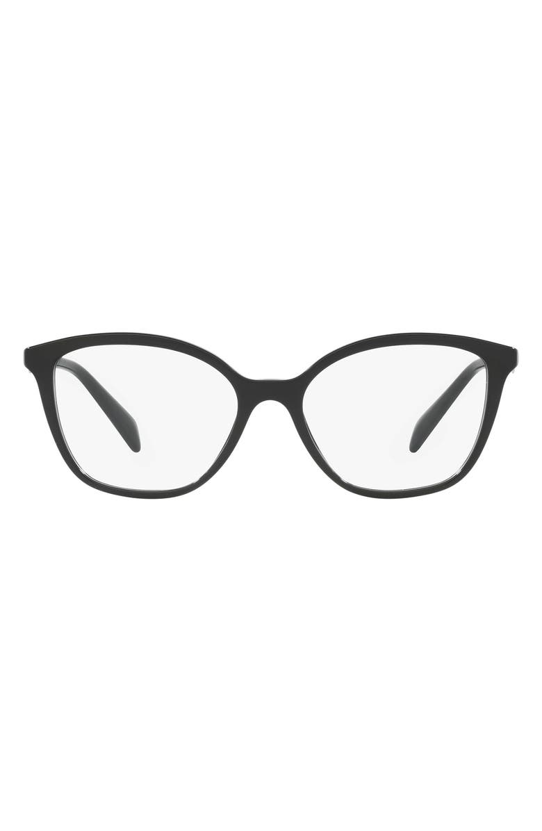 Prada 52mm Butterfly Optical Glasses, Main, color, 