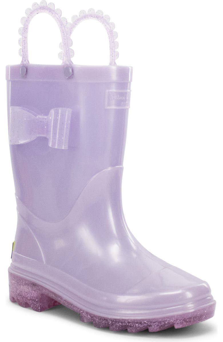 Western Chief Kids' Pearlized Light-Up Waterproof Rain Boot, Main, color, Lavender